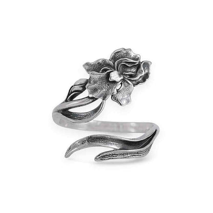 Anelli con Fiori di Nascita Regolabili: Luxe Silver Plate / Maggio - Mughetto