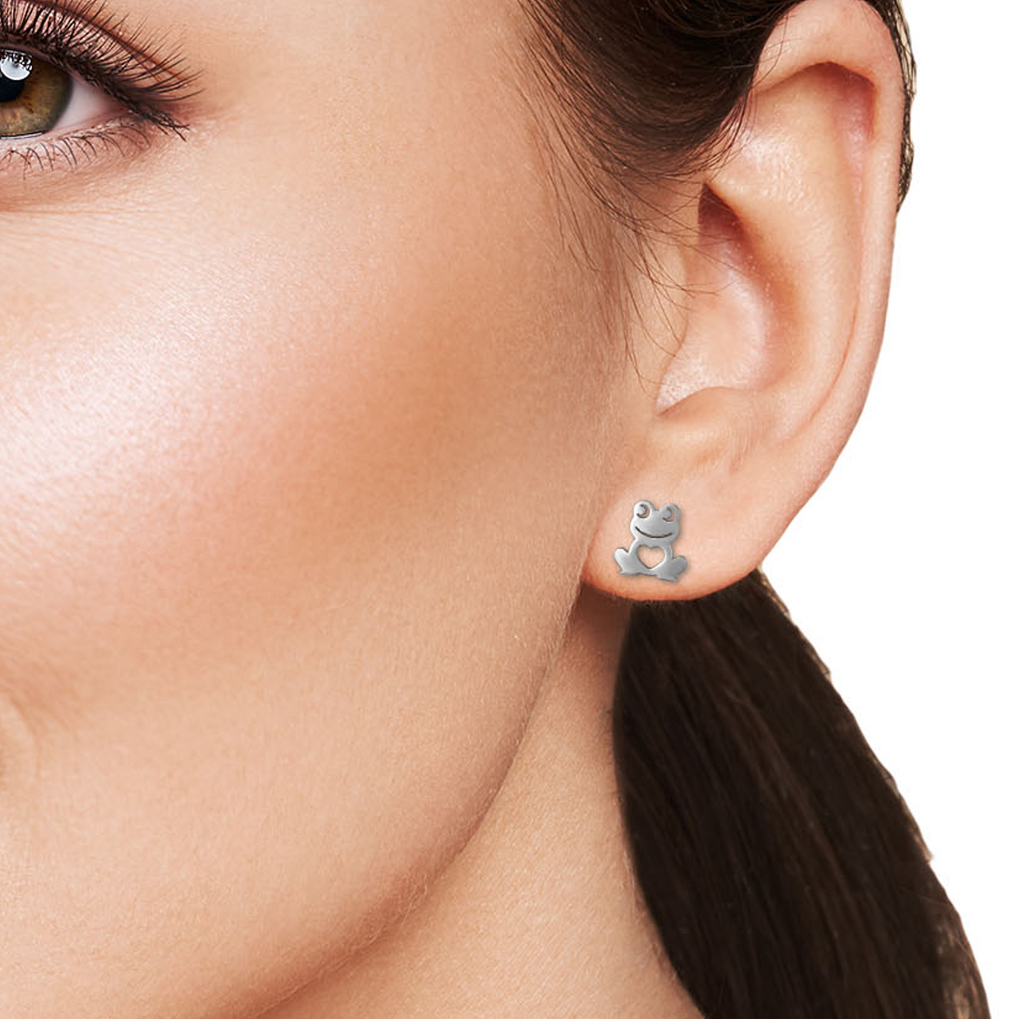 Froglet Heart | Orecchini Ranocchia in Acciaio Inossidabile