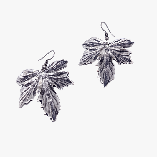 Orecchini  Foglia d'acero | zinco e ottone placcati in argento