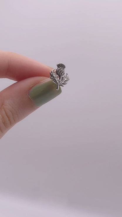 Orecchini a perno | Cardo | Argento | 13x11 mm