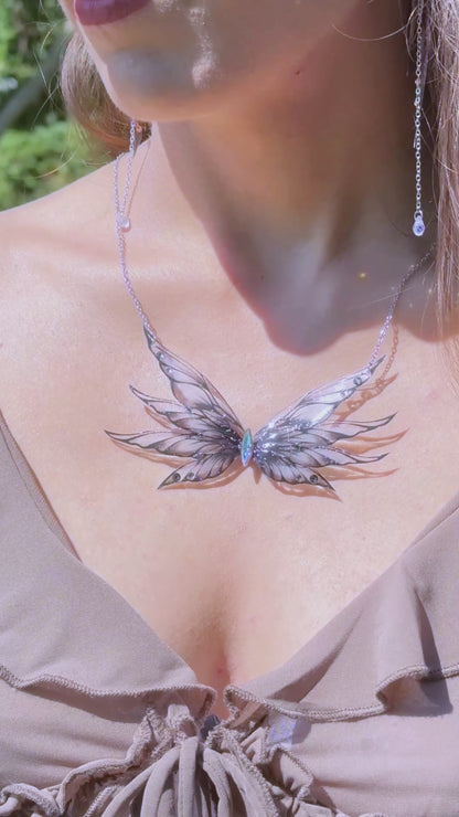 Morrighan's Ash |  Collana Ali di fata | Fatto a mano