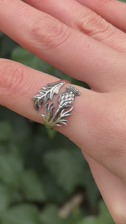 Anello Cardo | regolabile | Argento | FairTrade