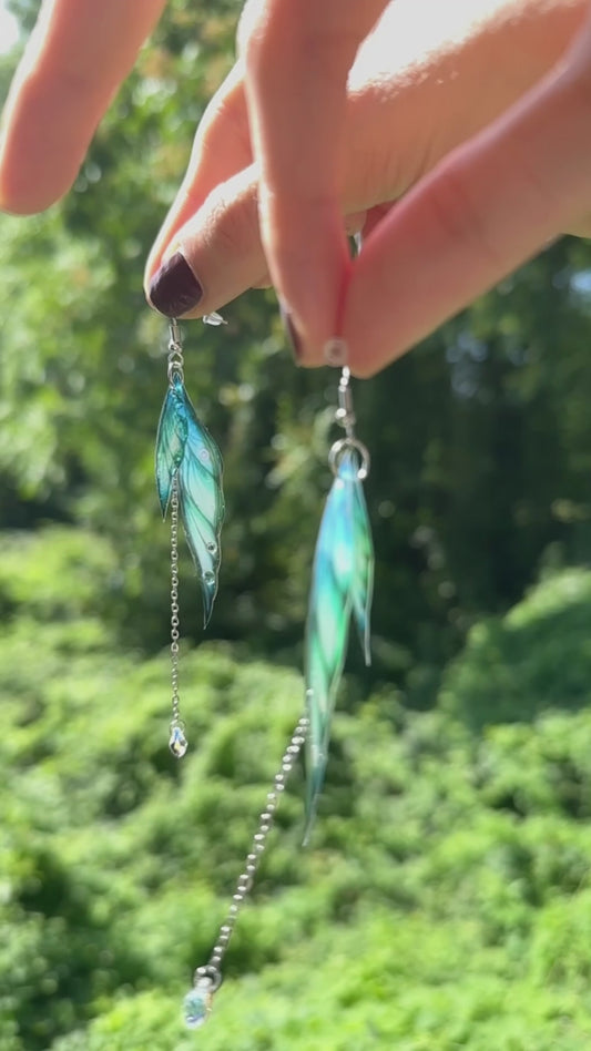 Druidic Water | Orecchini Ali di fata | Fatto a mano