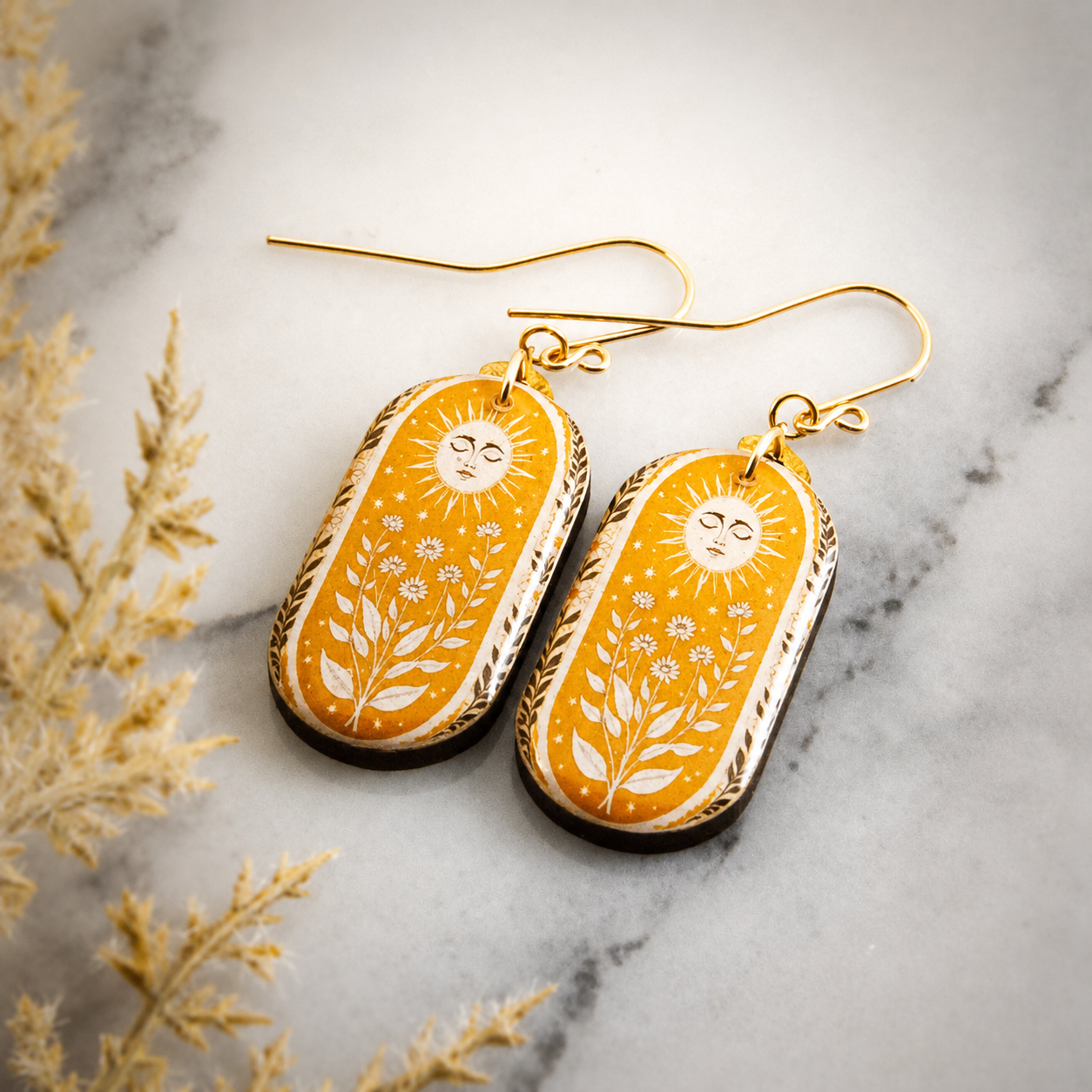 Summer Solstice | Orecchini Vintage | In legno da fonti sostenibili