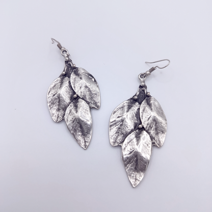 Sylvan Silver | Set collana e orecchini foglie | Placcati in argento