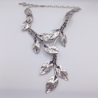 Sylvan Silver | Set collana e orecchini foglie | Placcati in argento